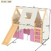 TUYOHW Twin/Full Kids House Loft Bed with Slide & Tent,Creative Playhouse Loft Frame with Ladders,Lights for Boys & Girls,No Box Spring Needed - 2 of 4
