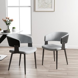 WJSHome Dining Chairs Set Of 2, Modern Kitchen Dining Room Chairs Comfortable Ergonomic Backrest Dinner Chairs for Living Room - 1 of 4