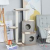PawHut 44" H Feline Cat Tower Tree House with Sisal Scratching Posts, Soft Relaxing Cushions, & Many Perches/Condos - 2 of 4
