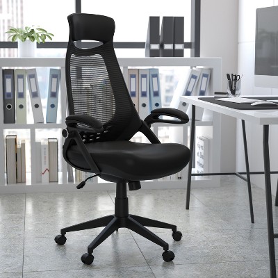 High Back Black Mesh Executive Swivel Office Chair with Adjustable Arms