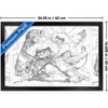 Trends International Marvel Sketch - Hulk vs. Fantastic Four Framed Wall Poster Prints - 3 of 4