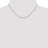Black Bow Jewelry 1mm 14k White Gold Solid Spiga Pendant Chain Necklace - 2 of 4