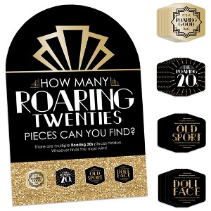 Big Dot of Happiness Roaring 20’s - 1920s Art Deco Jazz Party Scavenger Hunt - 1 Stand and 48 Game Pieces - Hide and Find Game - 1 of 4