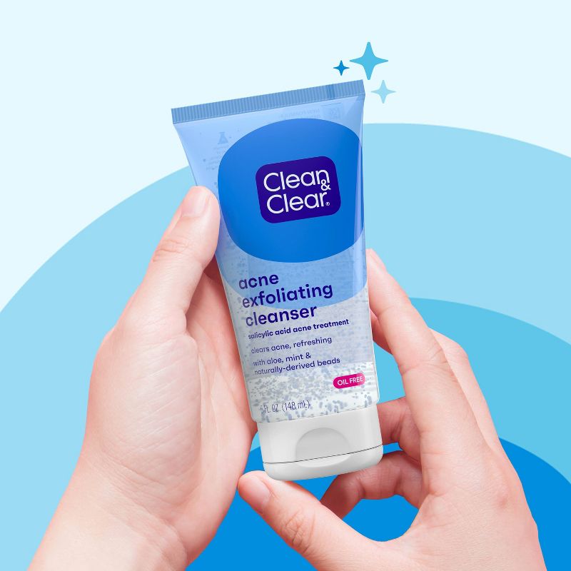 Clean &#38; Clear Acne Triple Clear Exfoliating Facial Scrub with Salicylic Acid, Aloe &#38; Mint - 5 oz, 4 of 10