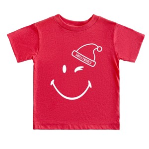 SmileyWorld Santa Hat Outline - Youth Short Sleeve Graphic T-Shirt and Toddler Short Sleeve Graphic T-Shirt - 1 of 3