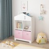Racxily Kids Dollhouse Bookcase with Storage, 2-Tier Storage Display Organizer, Toddler Bookshelf with 2 Collapsible Fabric Drawers - 4 of 4