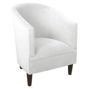 Skyline Custom Upholstered Tub Chair - Skyline Furniture , Velvet White