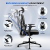 Ergonomic Office Chair with Adjustable Lumbar Support, High-Back Mesh Desk Chair, 3D Armrests & Headrest, Swivel Task Chair for Home Office - 4 of 4