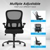 Infurnic Task and Office Chairs, Office Chair with Adjustable Lumbar Support and Armrests, for Home and Office, Black, 25.59"*25"*40" - 2 of 4