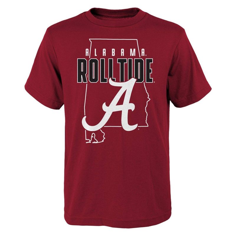 NCAA Alabama Crimson Tide Boys&#39; Core T-Shirt, 1 of 2