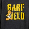 Women's - Garfield - Grunge Lightweight French Terry Wide Neck Long Sleeve Shirt - 2 of 4