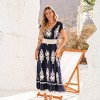Boho Chic Embroidered Maxi Dress with Tassel Trim - Cupshe - 4 of 4