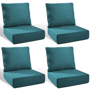Buenhomino 6-inch Outdoor Cushion Set, 24"x24" Replacement Water Resistant Zippered Cushion for Chairs,8 Colors - 1 of 4