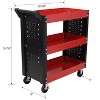 Vynxaria 3-Tier Rolling Tool Cart - Heavy-Duty Utility Cart with Pegboard for Easy Organization - 3 of 4
