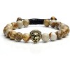 5-Pack Handmade Natural Stone Bead Bracelets for Men & Women, Adjustable Lava Rock & Agate Bracelet Set - 3 of 4
