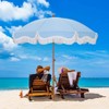Captiva Designs 7ft Fringed Elegant Valance Crank Tilt Patio Market Umbrella - 2 of 4