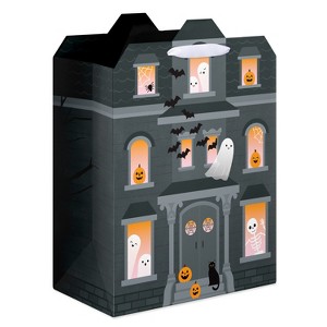 Large Halloween Gift Bag Haunted House - 1 of 3