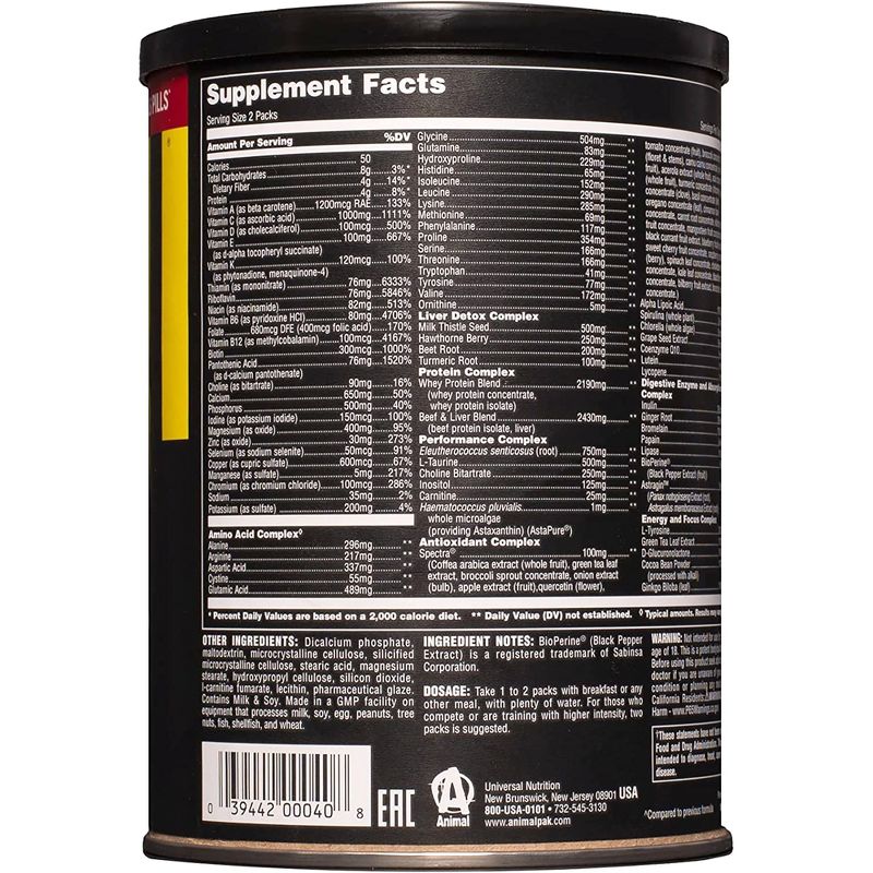 Universal Nutrition Animal Pak Multi-vitamins, Available in 15, 30, and 44 packs, 2 of 5