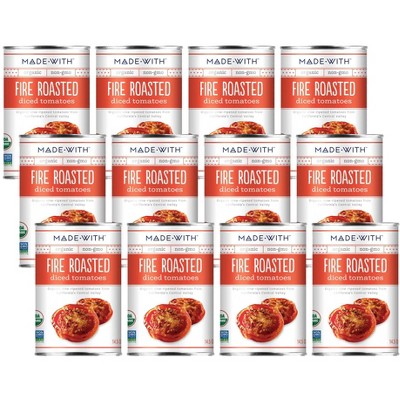 Made With Organic Fire Roasted Diced Tomatoes - Case of 12/14.5 oz