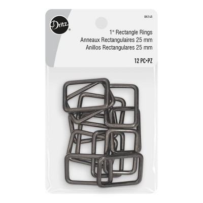 Dritz 12ct Buckles Adjustable Slide 1'' Gunmetal