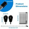 11.5FT Gutter Cleaning Brush W/ Telescoping Handle Rain Gutter Cleaner Extendable From The Ground with 2 Angled Brushes Anti-slip Gloves Goggles - 3 of 4
