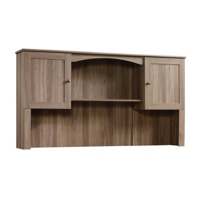 36" Harbor View Hutch Salt Oak - Sauder: Corner Computer Desk Compatible, Home Office