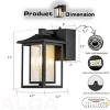 ALOADECOR 1 Light Black Light Dusk to Dawn Motion Sensor Outdoor Garage Wall Lights with Seeded Glass for Outside Garden Porch Patio (2 Pack) - 3 of 4