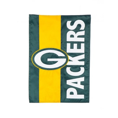 Team Sports America Green Bay Packers Outdoor Safe Double-Sided Embroidered Logo Applique House Flag, 28 x 44 inches