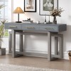 NicBex 57''Long Console Table with 3 Storage Drawers and Metal Handles Contemporary Sofa Table behind Couch,Perfect for Entryway,Hallway,Living Room - 2 of 4
