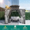 13' x 10' Hardtop Gazebo with Double Roof, Gazebo Heavy Duty Aluminum Frame Patio Gazebo with Netting, All-Weather Protection Metal Canopy for Patio - 4 of 4
