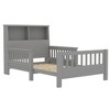 Okak Twin Size Pull-Out Design Bed Frame with Storage Headboard & Safety Rails,Solid Wood Platform Bed for Kids,Teens - 4 of 4