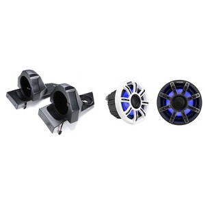Kicker 51MSC65 6.5" Premium Marine LED Speakers and Behind the Head 6.5in Speaker Pods Compatible with Polaris Slingshot 2015-2024 - 1 of 4