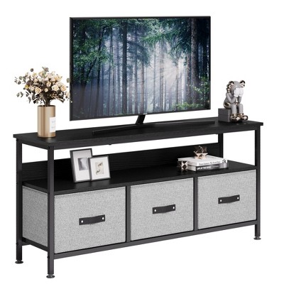 Dresser TV Stand, Entertainment Center with Storage, 55 Inch TV Stand for Bedroom Small TV Stand Dresser with Drawers and Shelves