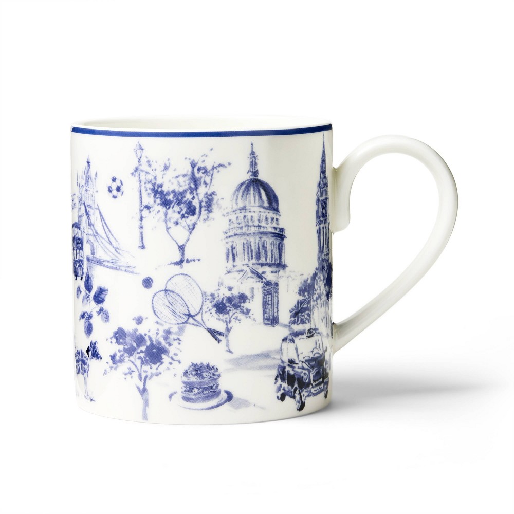M&S 12oz London Graphics Ceramic Christmas Mug