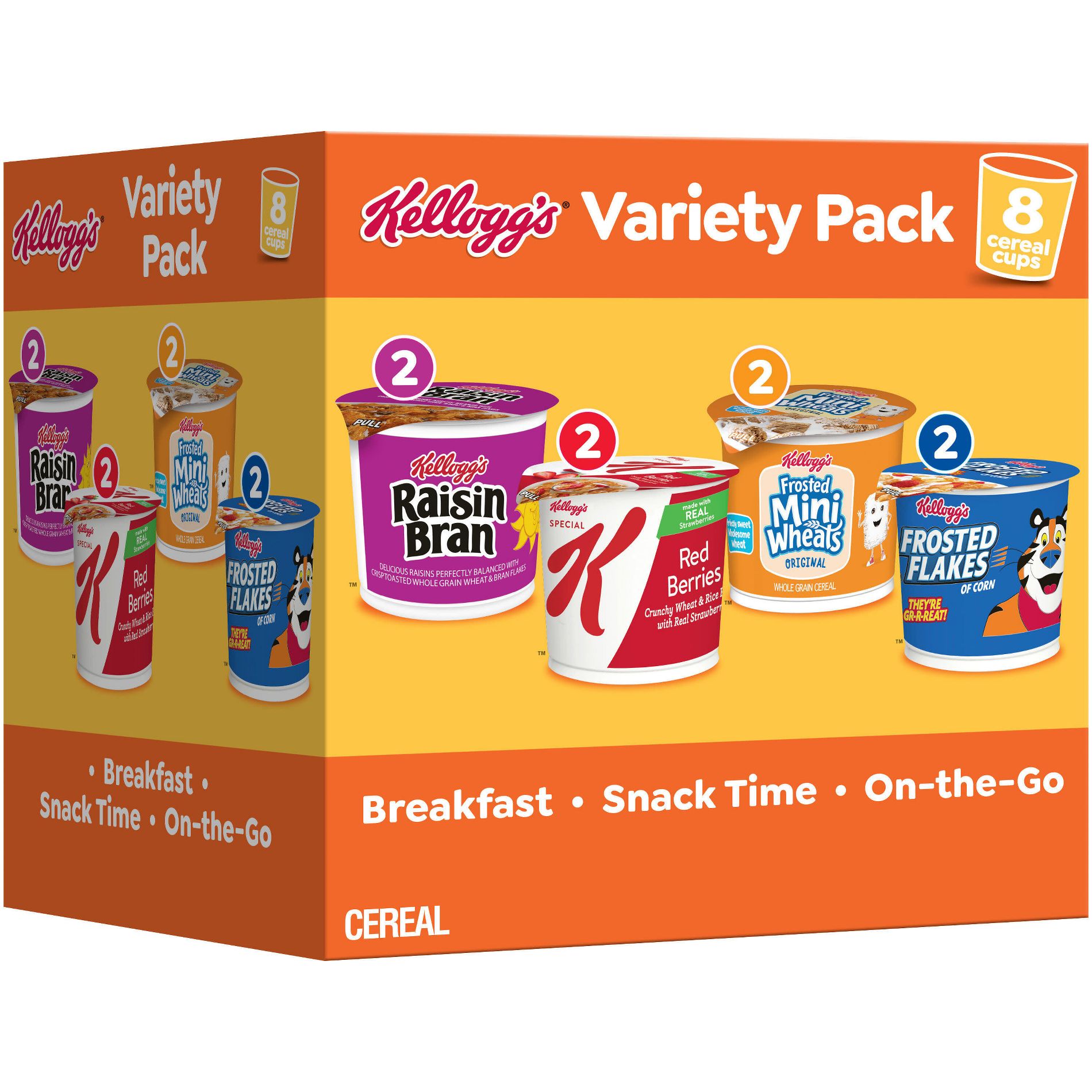 Kellogg's Variety Pack All Family Breakfast Cereal Cup - 19.2oz/8ct