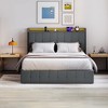 Upholstered Lift Up Storage Bed Frame with Headboard, Velvet Platform Bed with Wooden Slats & Metal Frame, Noise Free, No Box Spring Needed - 4 of 4