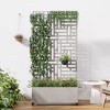 MAYEERTY 72.05x35.43in Rectangular Wrought Iron Grey Planter with Climbing Frame - 4 of 4