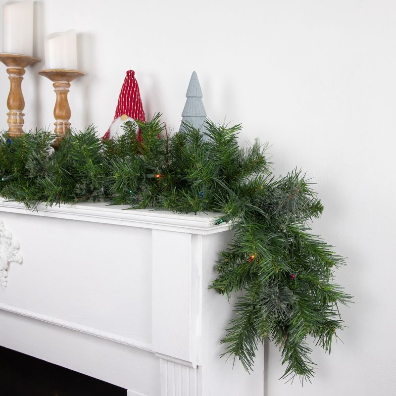 Northlight 9' x 10" Prelit Mixed Cashmere Pine Artificial Christmas Garland - Multi Lights, 3 of 8