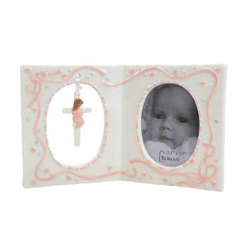 Roman 4.25 In Girl Frame With Cross Picture Baby Single Image Frames