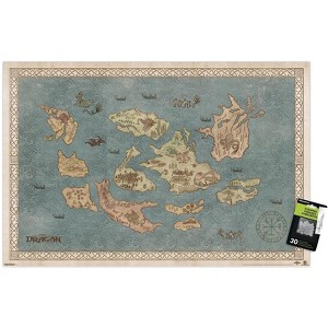 Trends International How To Train Your Dragon (2025) - Map Unframed Wall Poster Prints - 1 of 4