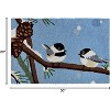 Jellybean Two Chickadees and Snow Covered Pine Cones Winter Accent Rug 20X 30 Inch - 4 of 4
