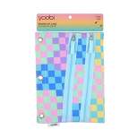 Double Zip Binder Pencil Case Multicolor Checkered - Yoobi™