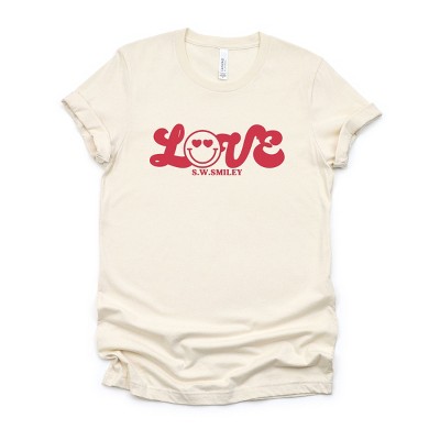 Simply Sage Market S.W.Smiley Love Cursive Short Sleeve Tee