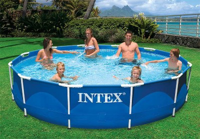 Intex 12ft Blue PVC Round Pool with Filter Pump