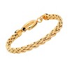 Steeltime Ladies 18k gold plated stainless steel wheat link bracelet - 2 of 4