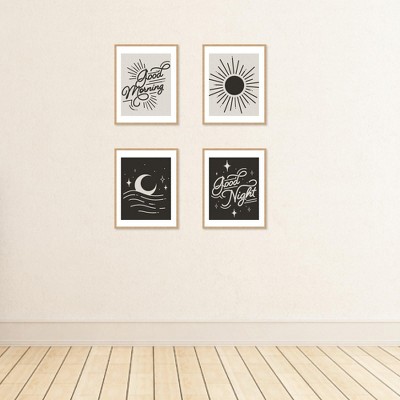 Good Morning Good Night Linen Paper Wall Art Set