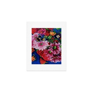 Deny Designs Fine Art by Clau Robles Gil Panel 2 Naranja Sanguina y Flores Art Print - 1 of 4