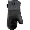 Home Mart Goods Black Heat Resistant Thick Soft Quilted Lining Kitchen Oven Glove Mitts With Silicone - 2 of 4