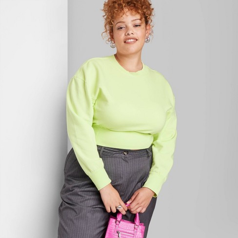 Cropped on sale neon sweater