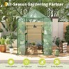 57x57x76" Outdoor Heavy Duty Walk-in Greenhouse with Durable PE Cover, 4 Tiers 12-Shelf Portable Plant House & Shelf Clips - 3 of 4